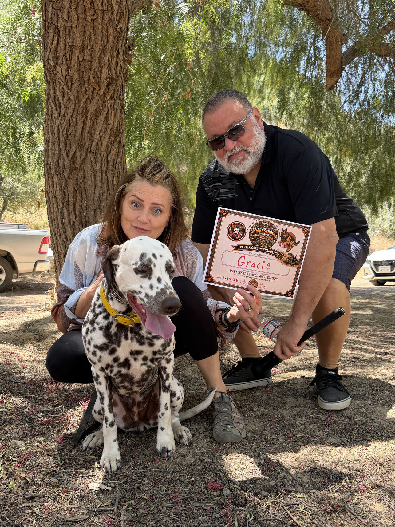 Gracie — Snake School graduate with diploma