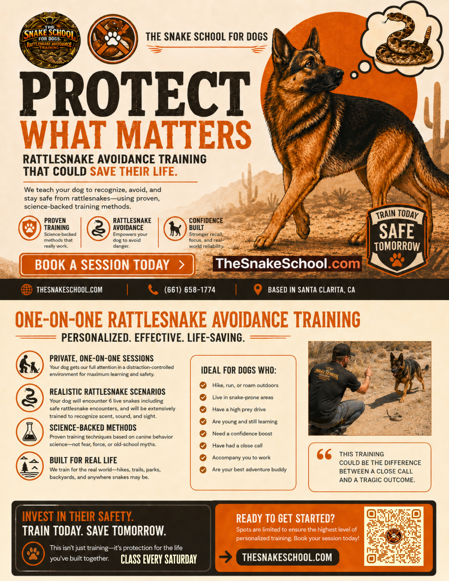 Snake School — May 24 class flyer