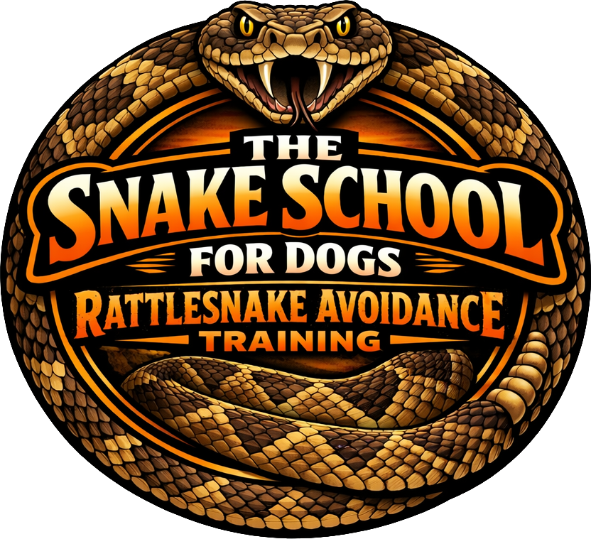The Snake School for Dogs — rattlesnake avoidance training logo