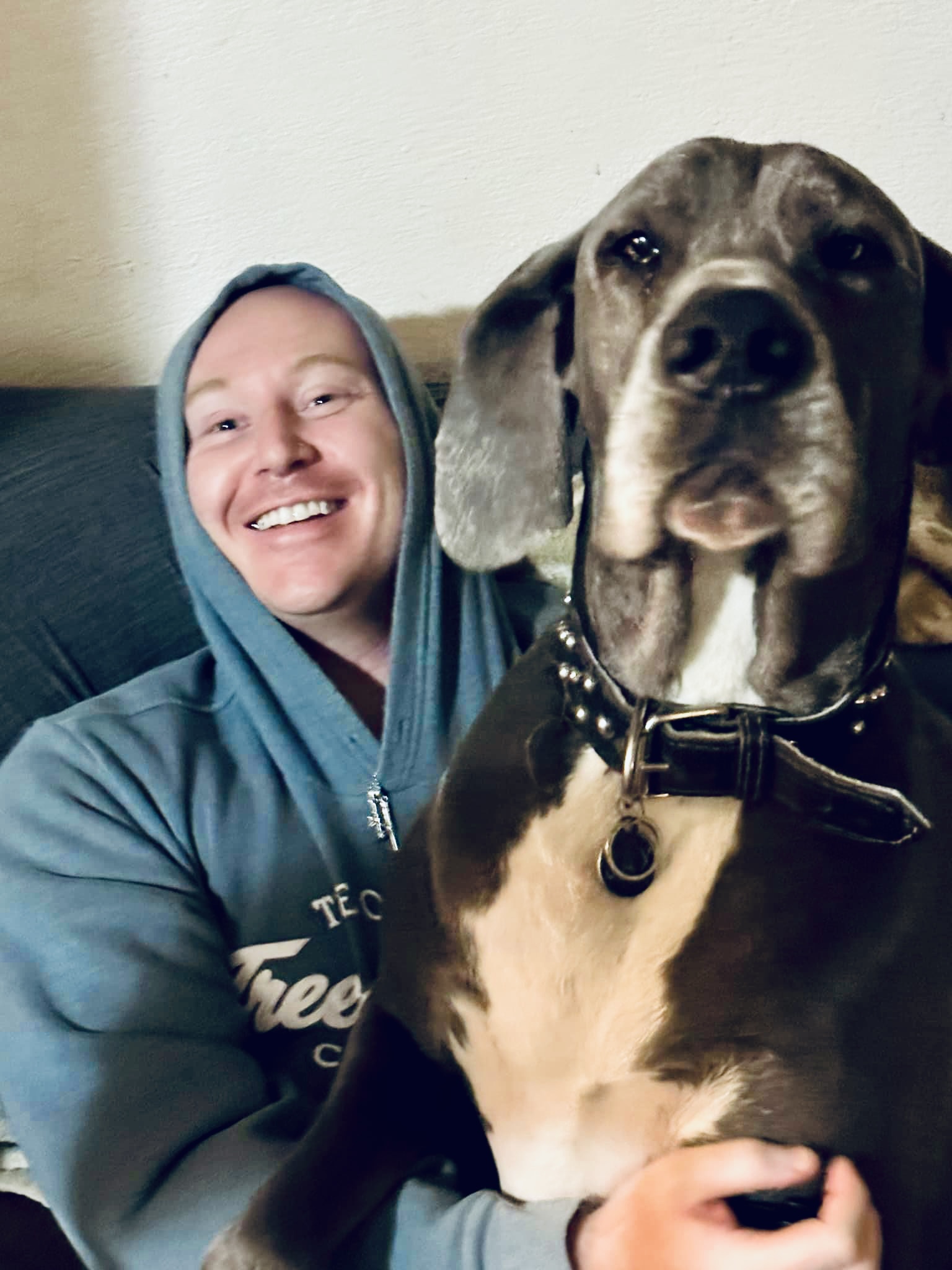 Scott Quashen with his dog Jax
